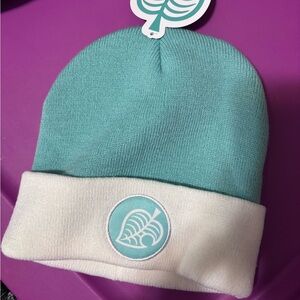 Adults animal crossing Teal and White Beanie‎ nwt